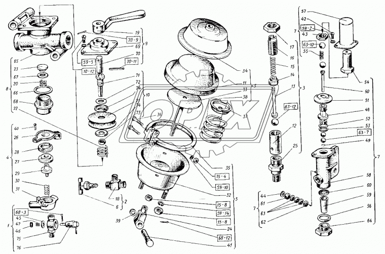 125.64.252 Корпус крана отбора воздуха ХТЗ