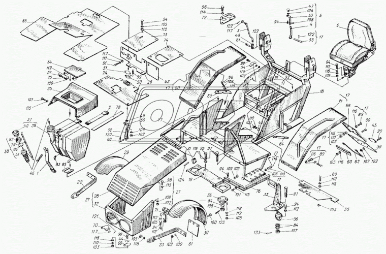 125.64.259-1 Фитинг Угольник 1-6 ХТЗ