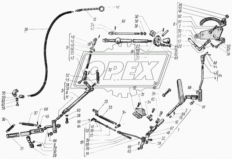 150.20.039-1 Тяга с наконечником в сборе ХТЗ