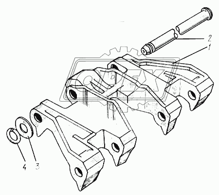 150.34.101-4 Звено гусеницы Т-150 (усилен.) ЧАЗ