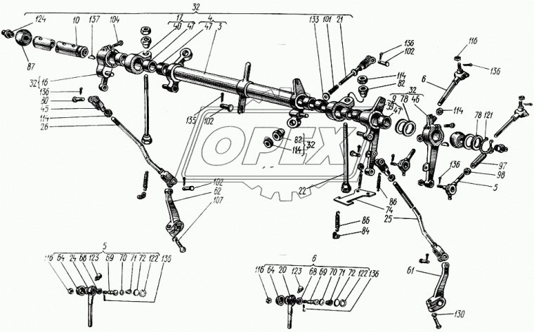 150.40.016-1 Шарнир с тягой передней ХТЗ