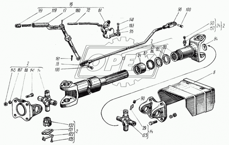 150.41.050-4 Рычаг в сборе ХТЗ