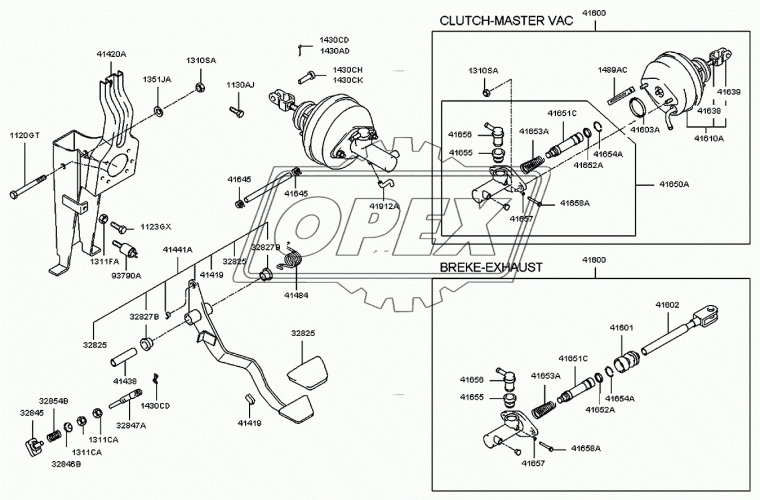 41600-5H000 Цилиндр сцепления главный в сборе L=135; выход М12х1/выход под трубку ф10 HD72 с усилителем Hyundai