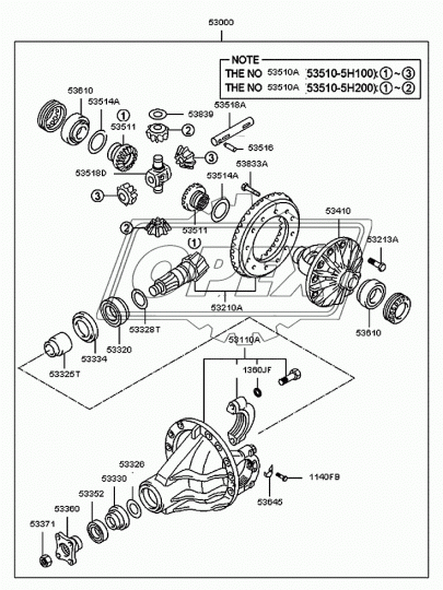 53352-45010 Сальник редуктора заднего моста 1.2-52х84х14 в стальной обойме правого вращения HD72 Korea Parts