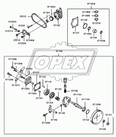 25212-41310 Ремень клиновой! 13X625\ Mitsubishi Galant/Lancer 1.6/T/1.8 84-93 HYUNDAI / MITSUBISHI / Korea Parts