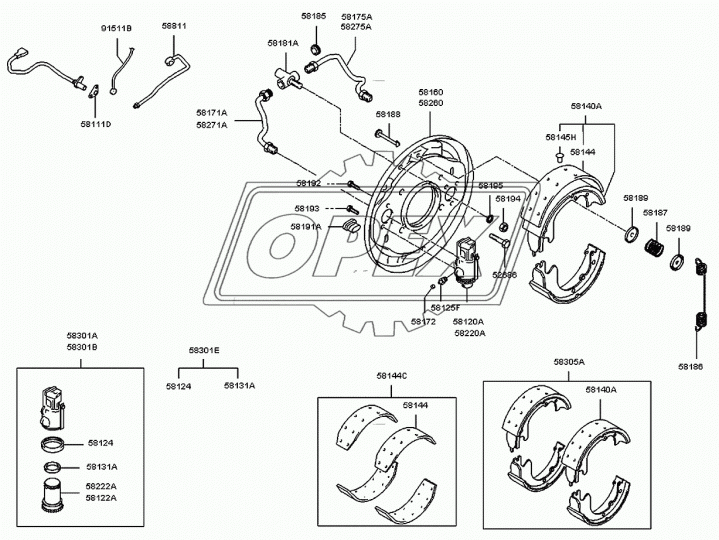58301-45A00 РМК тормозного цилиндра Hyundai HD65/HD72/HD78, County Hyundai