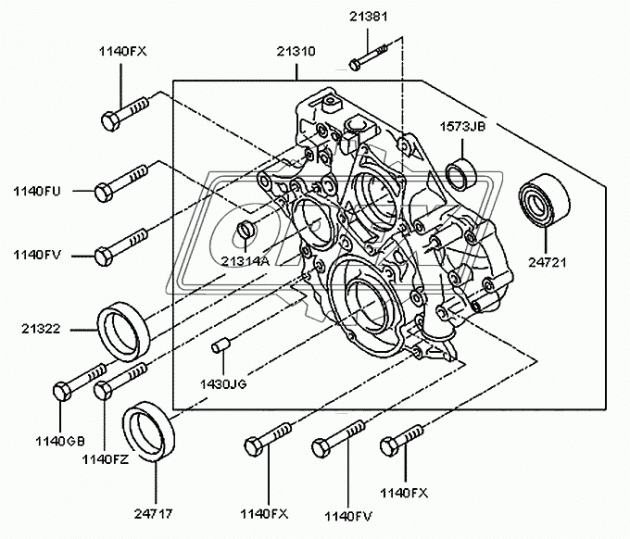 21322-45001 Сальник (сталь) ф35х76х3 коленвала передний HD72 С/И Hyundai