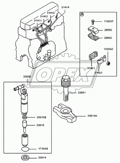 33813-41300 Прокладка (медь) ф7х14х5 конусная, форсунки HD72 Korea Parts