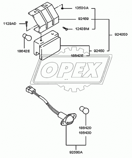 92501-4B110 Фонарь освещения номерного знака Hyundai Hyundai