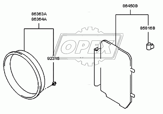 86431-4B000 Окантовка фары левой Porter Korea Parts