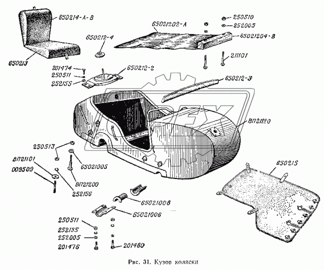 211101 Болт ГОСТ-7783 М8х55х1,25 обвязочных крюков ЗИЛ РААЗ