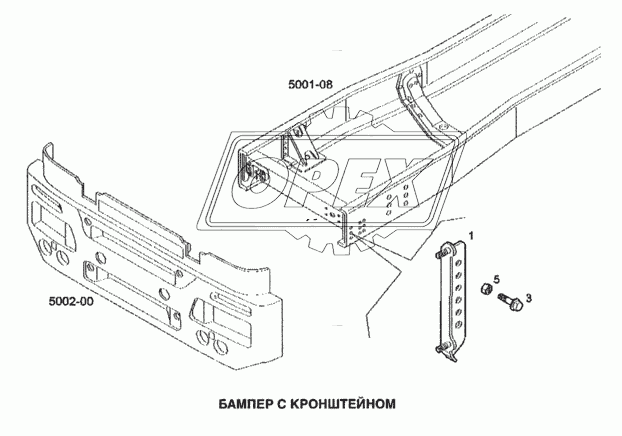 504013806 Боковой кронштейн бампера левый Iveco
