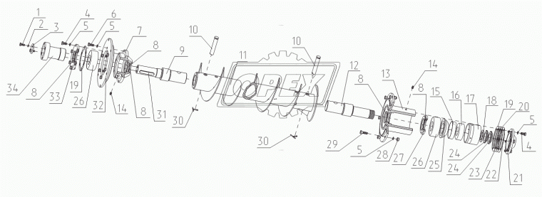 8312 Подшипник 60х110х35 шарик.радиал. 1-ряд.; .