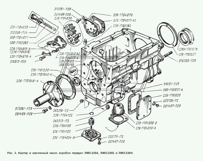 238-1701207-А Кольцо (сталь) ф160х190х10 3отв М6х1 центрующее зад.подшип.втор.вала С/И