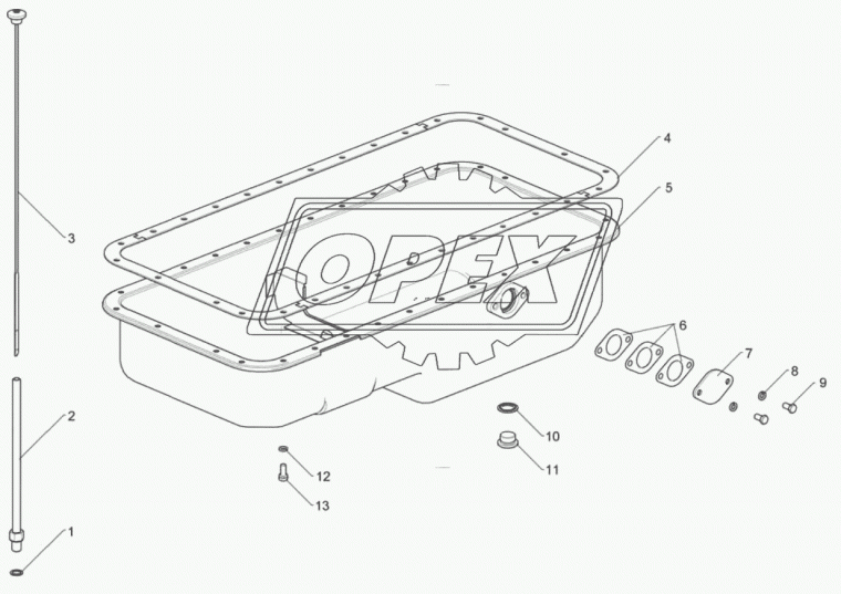 236-1009010-Г2 Картер масляный L=795х385х270 1отв М24х1,5 с заглушкой с права ЯМЗ-236БЕ, НЕ, 7601.10 ЯМЗ