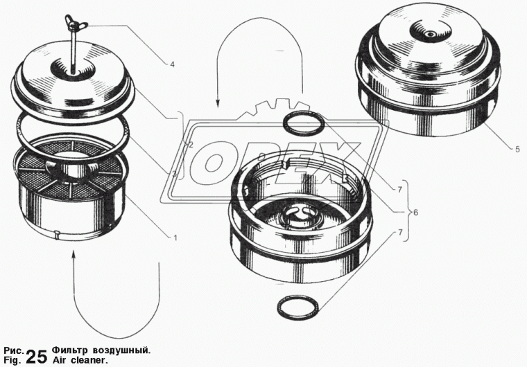 236-1109124-А2 Стержень ф10х233 М10х1,5 воздушного фильтра ЯМЗ