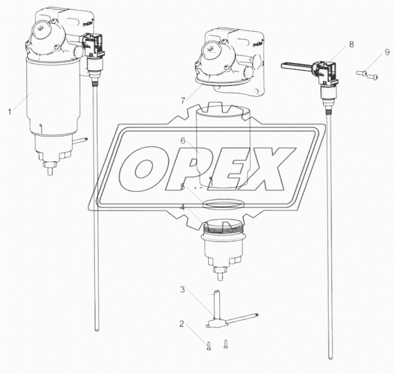 6660459340 Фильтр топливный сепаратора навинч. A=108 F= 80x3; G=1-14 UNS - 1B; H=150 без колбы PreLine PL270 Mann