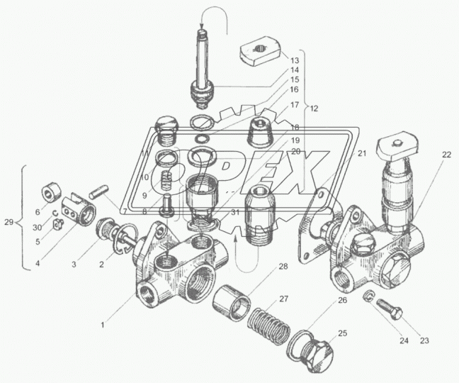 240-1106285-01 Прокладка С/Ф; 70х55; фвнутр=30; 3отв.ф6, корпуса ТННД ЯЗДА