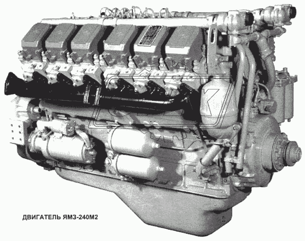 240М2-1000186 Двигатель Б/КП и СЦ с инд.гол.осн.компл. БелАЗ-7540В,Е,75404,75405,75406,75407 30т ЯМЗ