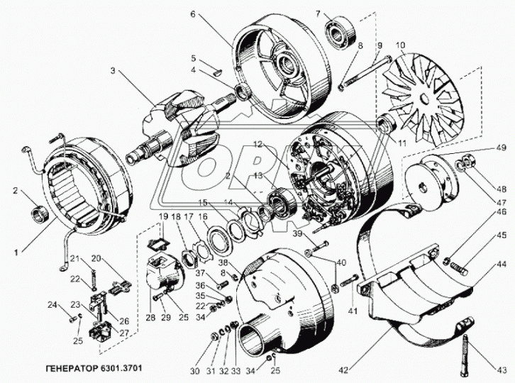 240-3701774-Д2 Кронштейн генератора 210х125х155; 3отв.ф13/2отв.ф8 6301 ЯМЗ 240 ЯМЗ