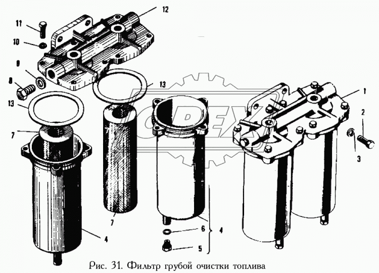 240-1105550 Крышка 125х230; L=50; двойная, 3отв.крепления ф11 фильтра ЯМЗ