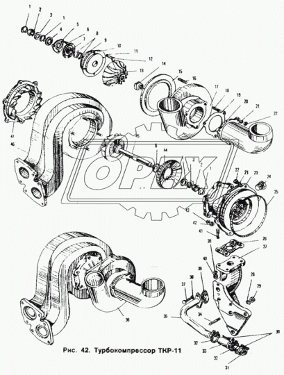 240Н-1118341-Б Трубка ф30; L=355 флянец 2отв. слива масла левая ЯМЗ