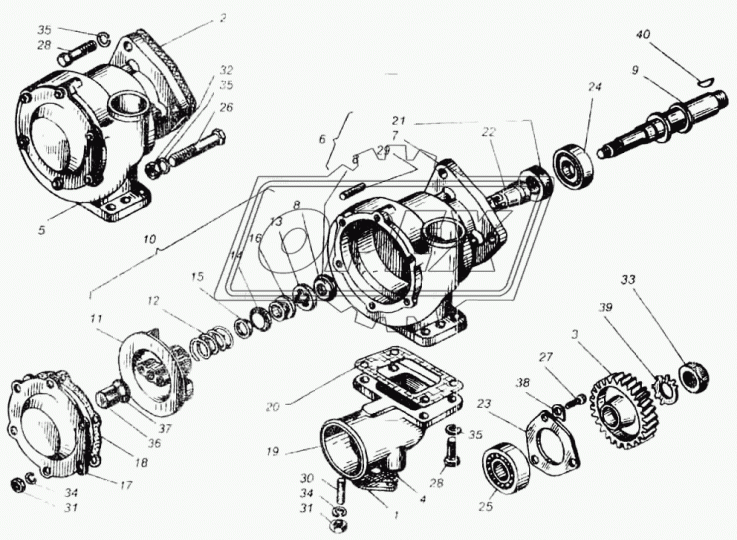 240-1307085 Патрубок L=190, ф70, прямоугольный фланец 4отв., силумин БЕЛАЗ дв.ЯМЗ-240; голый сн-т с пр-ва ЯМЗ