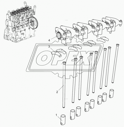 5340.1007090 Ось ЯМЗ-534 коромысла СБ ЯМЗ
