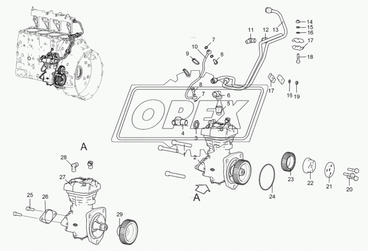 8.9453 Фитинг (штуцер) угловой; Рнаруж=М22х1,5/ Рвнутр=М22х1,5 Camozzi