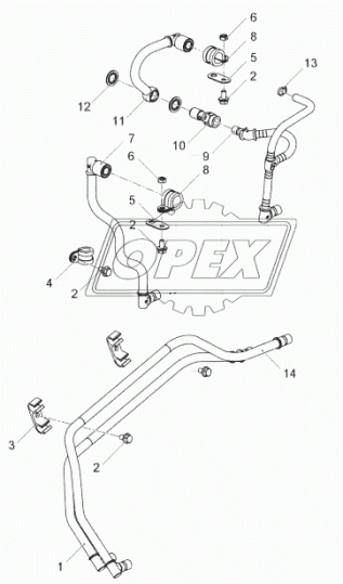 53443.1104382 Трубопровод слива топлива с двигателя ЯМЗ