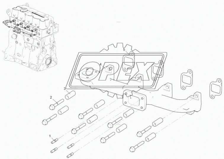 5347.1008022 Коллектор выпускной передний ЯМЗ-5344 Евро-4, Евро-5 , ГАЗон-NEXT ЯМЗ