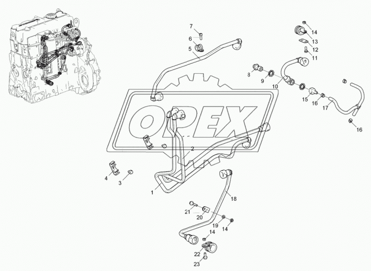 5347.1104426 Трубка подвода топлива к ТНВД ЯМЗ