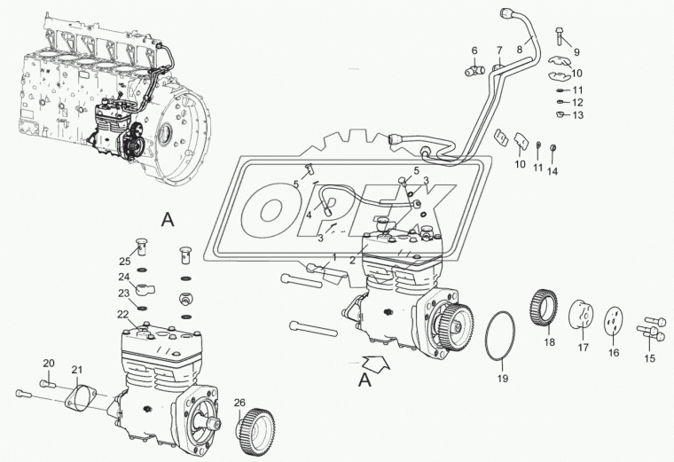 536.3509278-10 Трубка (медь) ф12 L=900 подвода ОЖ к компрессору ЯМЗ-534,536; (снят с производства замена 5340.3509279-50) ЯМЗ