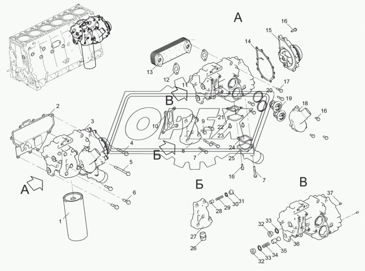 536.1013590-10 Модуль сервисный дв.ЯМЗ-536 ЕВРО-4; Снят с производства замена 536.1013600 ЯМЗ