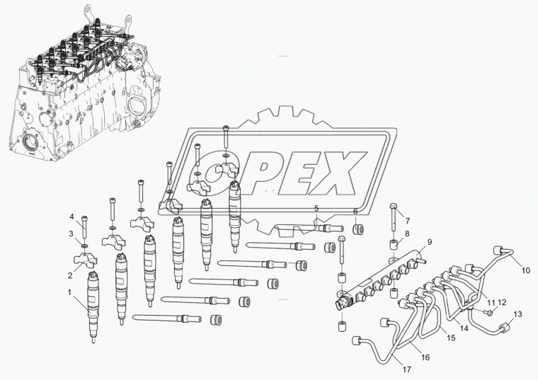 536.1112303 Рампа ЯМЗ-536 BOSCH YAMZ Engine 6.7L [5363, 5362, 5364] 240-313 H/P (2009->) ЯМЗ