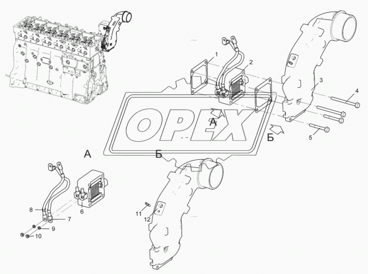 53602.1115012 Патрубок впускной дв.ЯМЗ-53602,53622,53642 ЯМЗ
