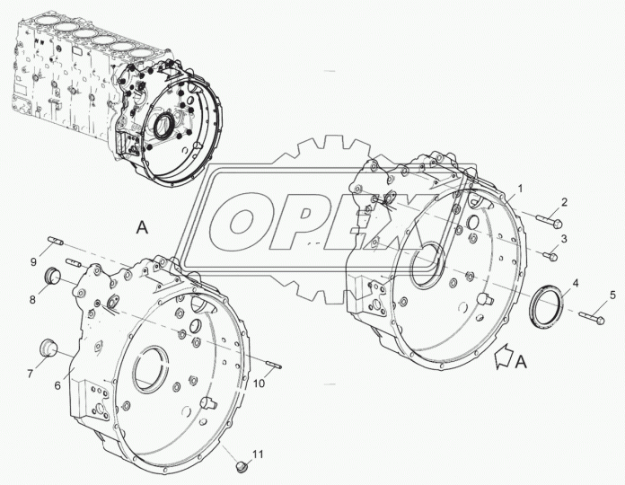 536.1002311-10 Картер маховика ЯМЗ-536 ЯМЗ