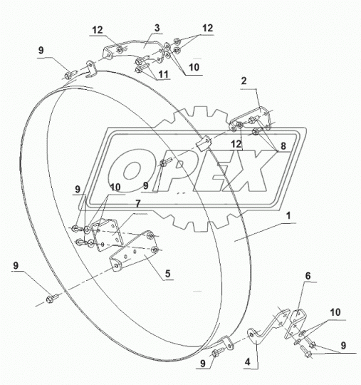 651.1309074 Кронштейн кожуха вентилятора левый нижний ЯМЗ