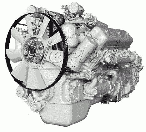 6563.1000016 Двигатель ЯМЗ-6563 с КПП и сц. осн.компл. (230 л.с.) ЯМЗ