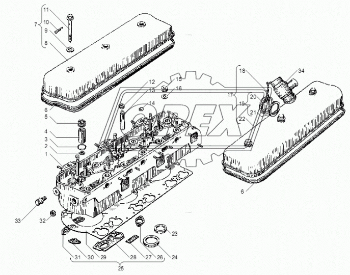 6562.1003261 Крышка головки цилиндров ЯМЗ