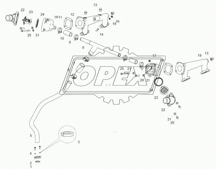 7511.1306084 Патрубок соединительный ф70; L=100 ЯМЗ