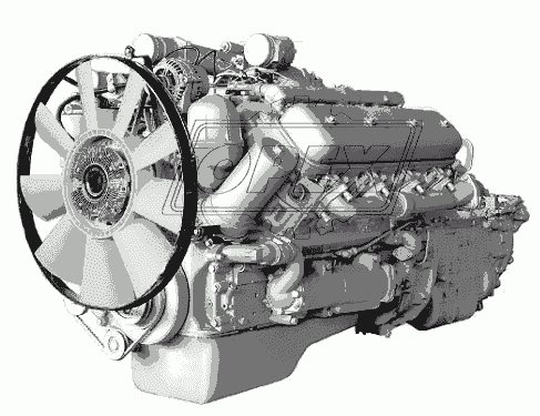 6581.1000186-04 Двигатель без КПП и СЦ. 4-ой компл-ии на МАЗ Евро-3 ЯМЗ