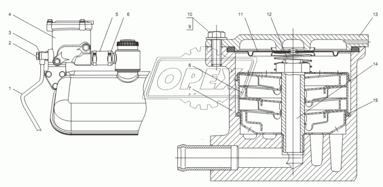 6582.1014216-01 Трубка (обмед.) ф10; L=620; под 2 штуцера ф14 ЯМЗ
