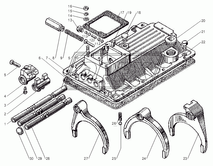 238П-1702010 Крышка в сборе с вилками ТМЗ
