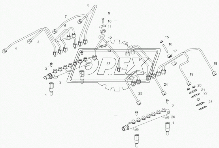 6585.1112480 Топливопровод высокого давления ЯМЗ