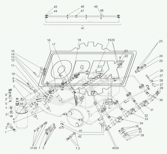 6581.1104422-40 Трубка (ПВХ) отводящая; Camozzi ЯМЗ