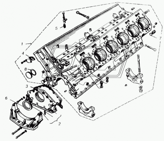 840.1002012-50 Блок цилиндров ЯМЗ 8401, 850, 8501 ЯМЗ