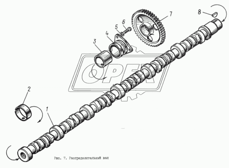 840.1006015 Вал распределительный ЯМЗ-8401.10 ЯМЗ