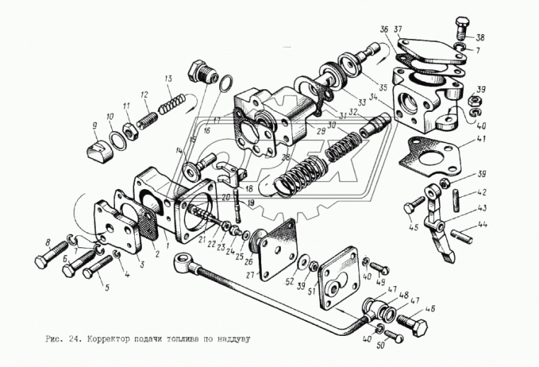 8401.1111558 Трубка МБС ф9; L=240 под 2 штуцера ф10 подвода масла ЯМЗ