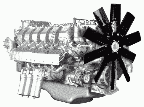 8502.1000186 Двигатель без КПП И СЦ. (2) Силовой агрегат для ЯСУ ЯМЗ